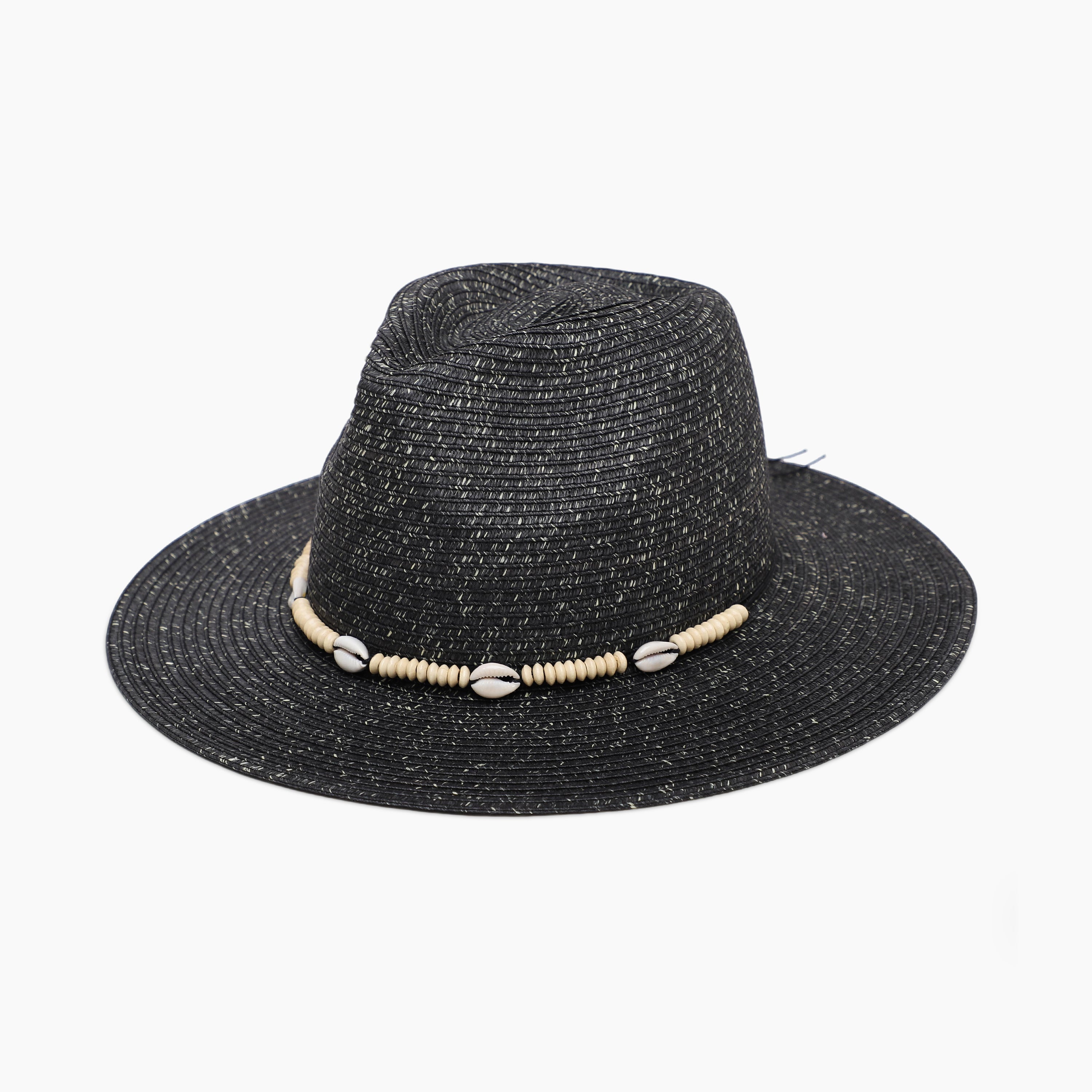 Wholesale Unisex Paper Straw Fedora Hat with  Flat Brim and UPF 50+ Sun Protection