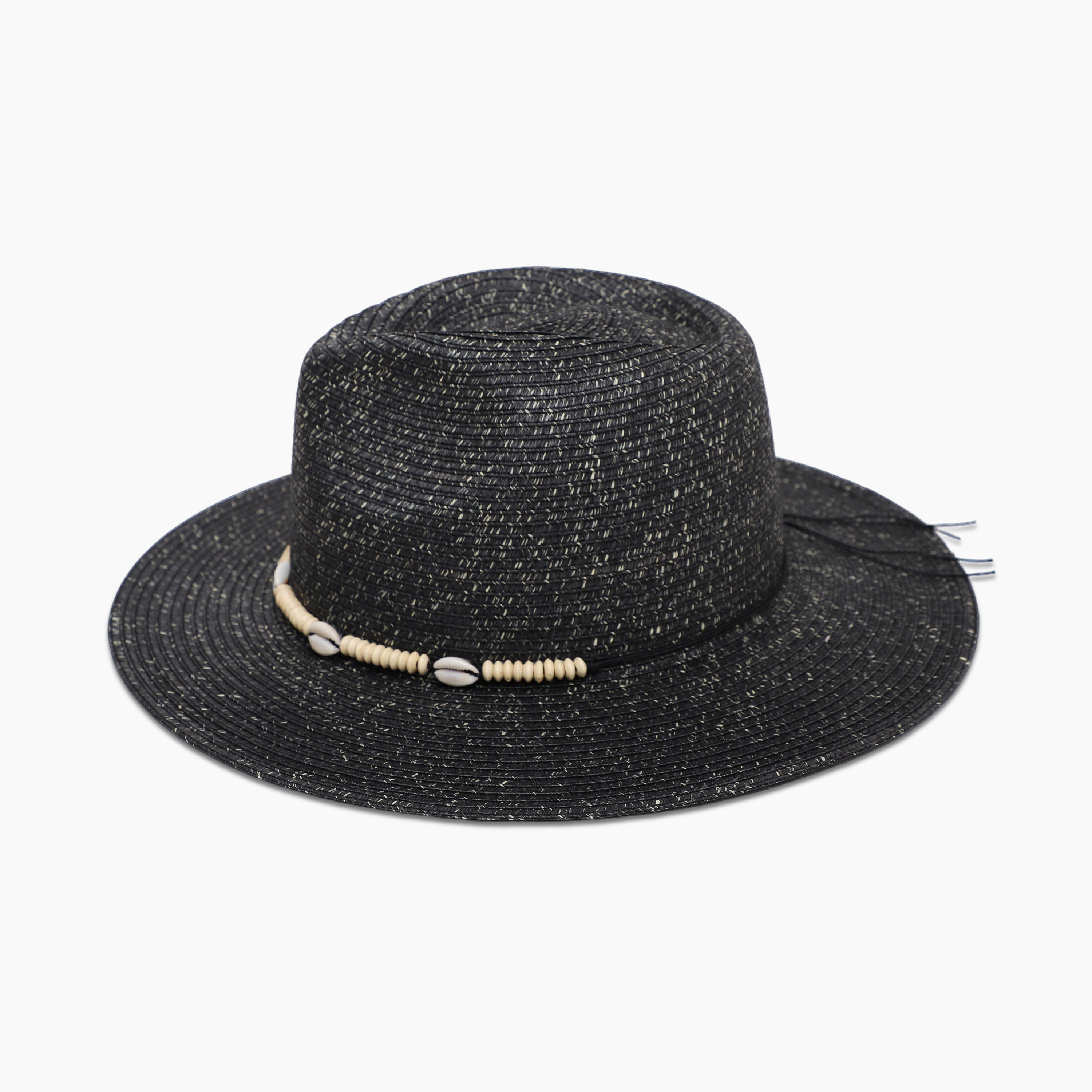 Wholesale Unisex Paper Straw Fedora Hat with  Flat Brim and UPF 50+ Sun Protection