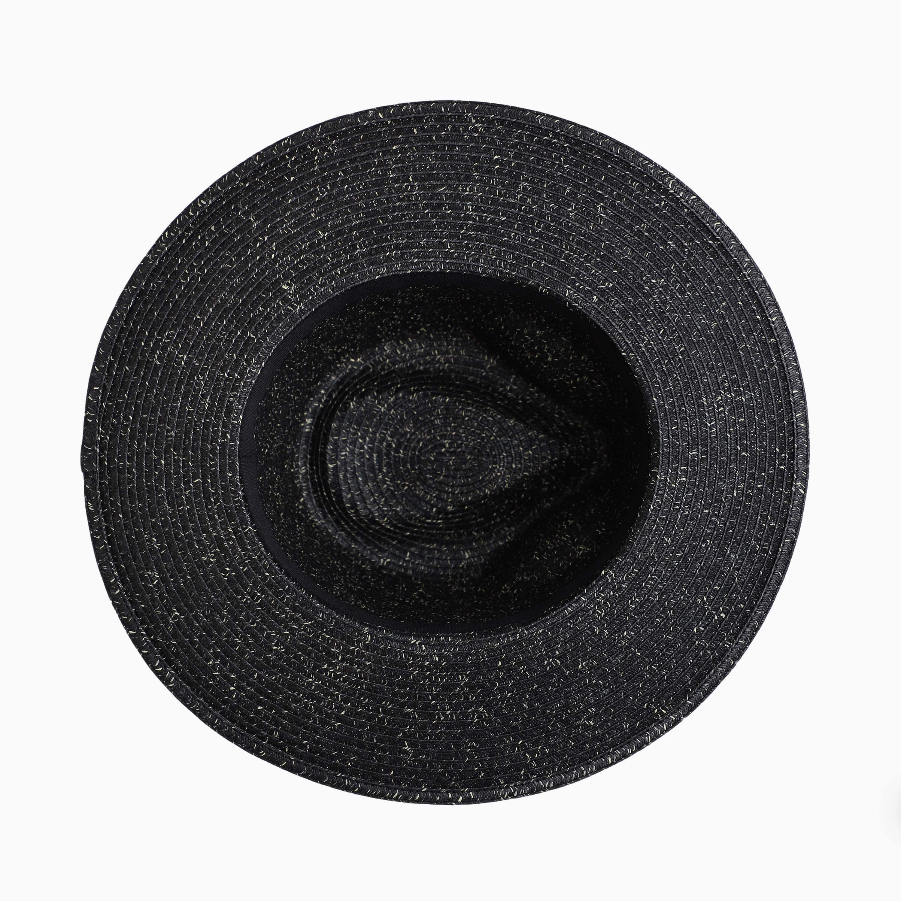 Wholesale Unisex Paper Straw Fedora Hat with  Flat Brim and UPF 50+ Sun Protection
