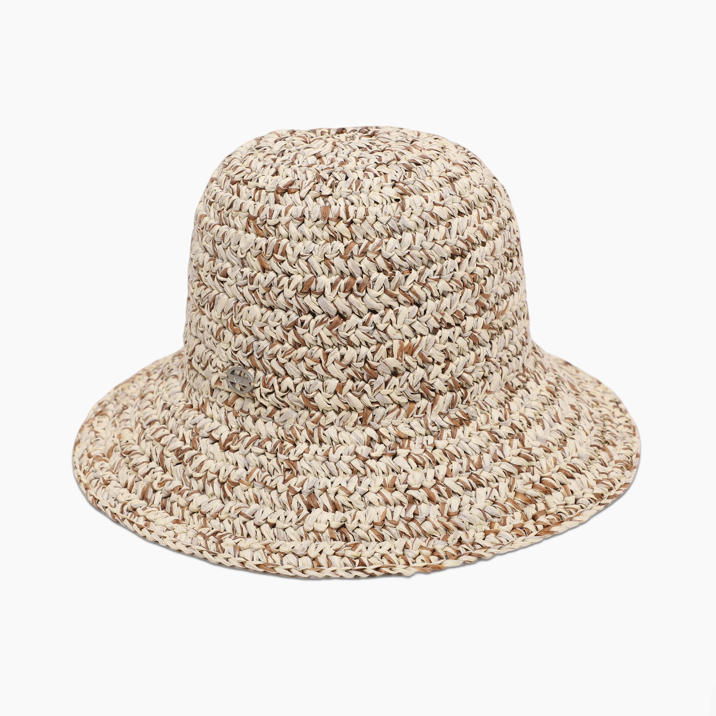 US Stock Wholesale Women's Paper Straw Bucket Hat with Wide Brim and UPF 50+ Sun Protection