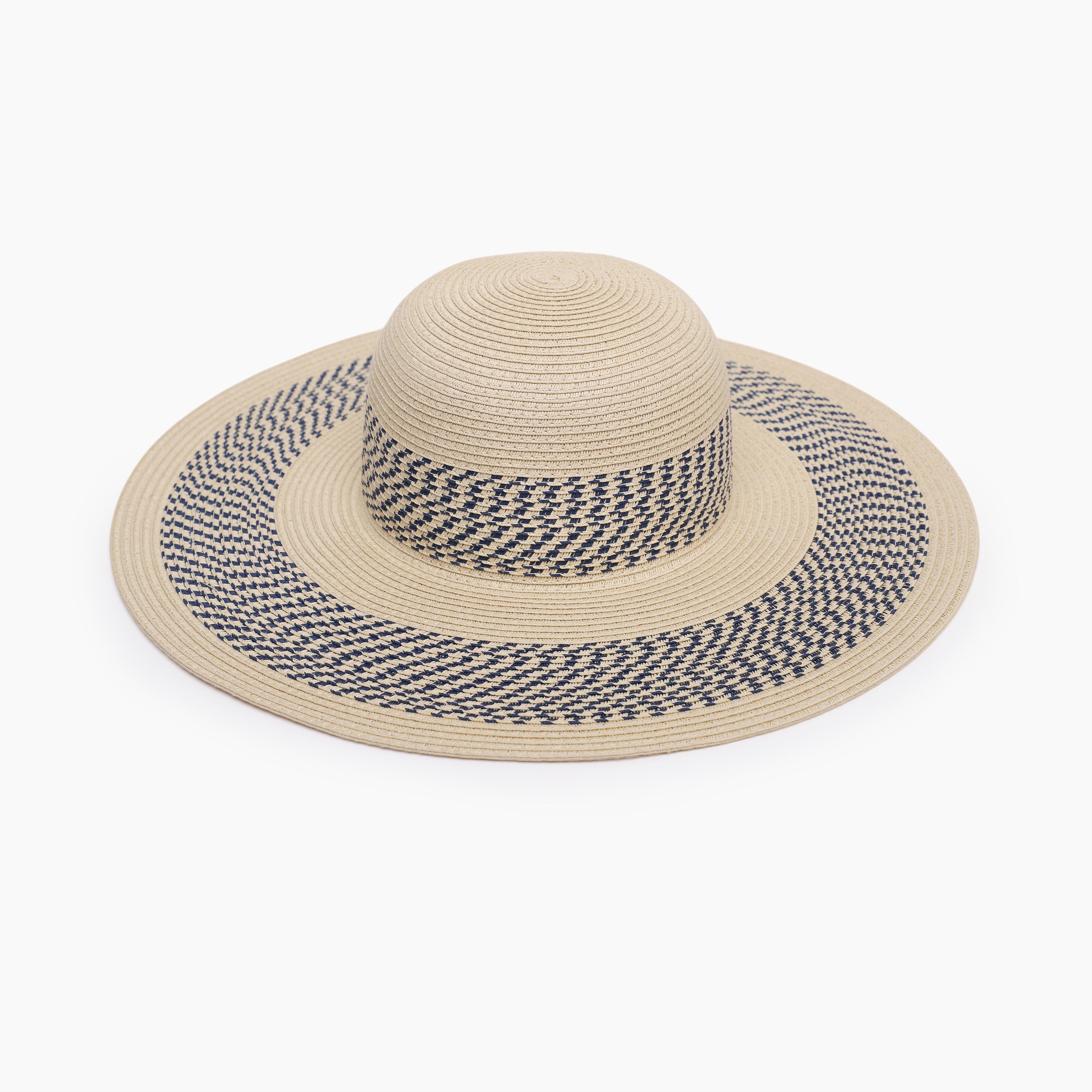 US Stock Wholesale Women's Paper Straw Sun Hat with  Flat Brim and UPF 50+ Sun Protection