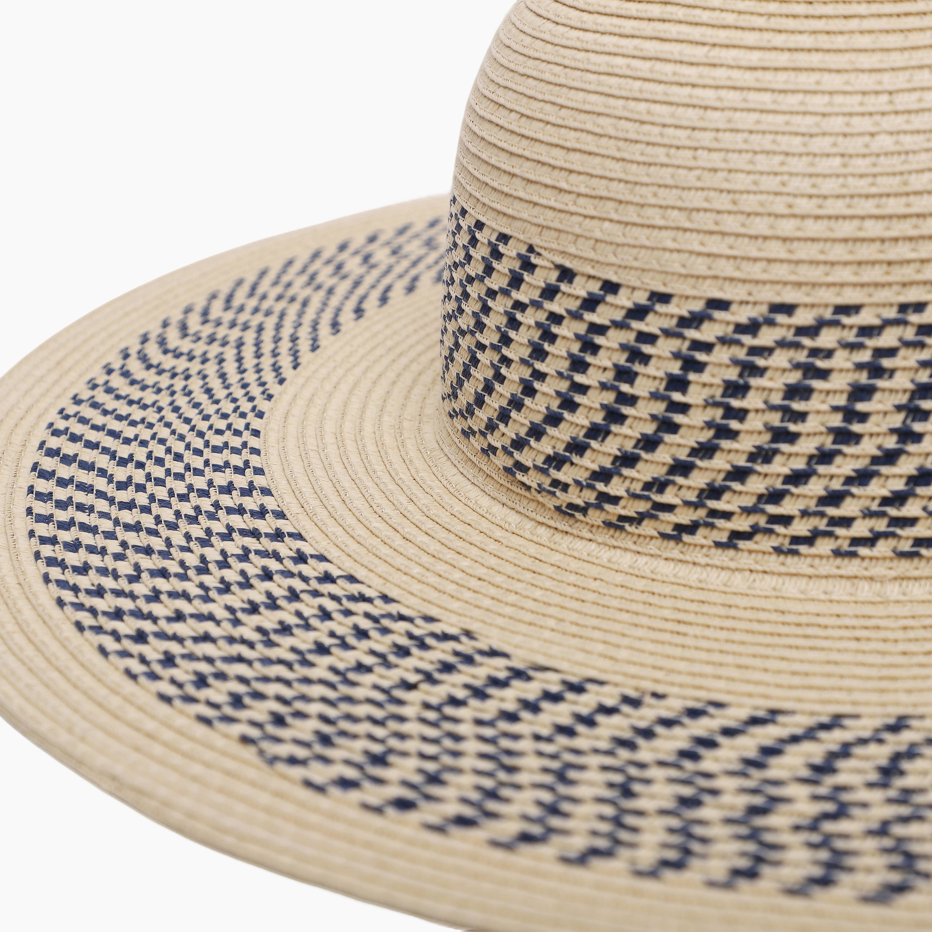 US Stock Wholesale Women's Paper Straw Sun Hat with  Flat Brim and UPF 50+ Sun Protection