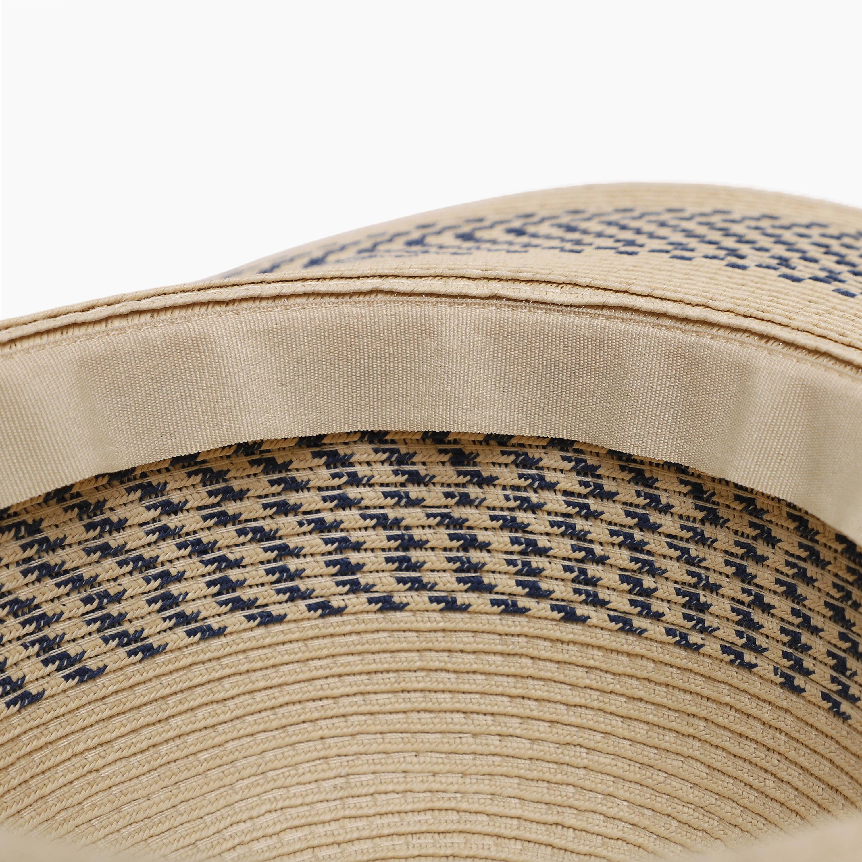 US Stock Wholesale Women's Paper Straw Sun Hat with  Flat Brim and UPF 50+ Sun Protection
