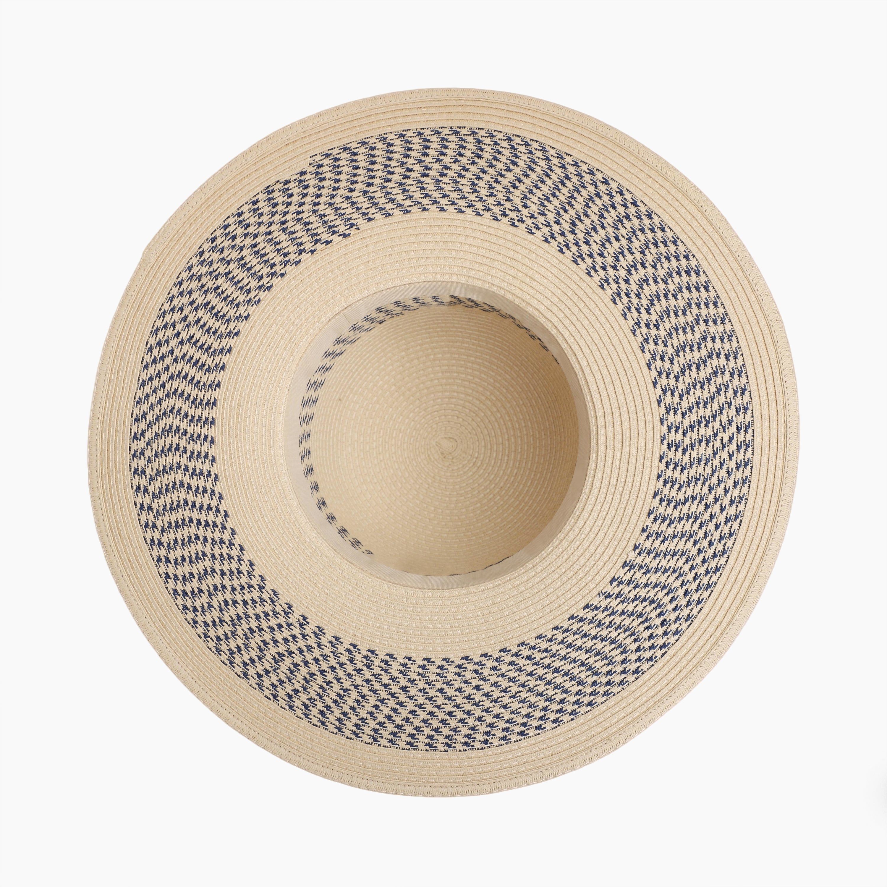 US Stock Wholesale Women's Paper Straw Sun Hat with  Flat Brim and UPF 50+ Sun Protection