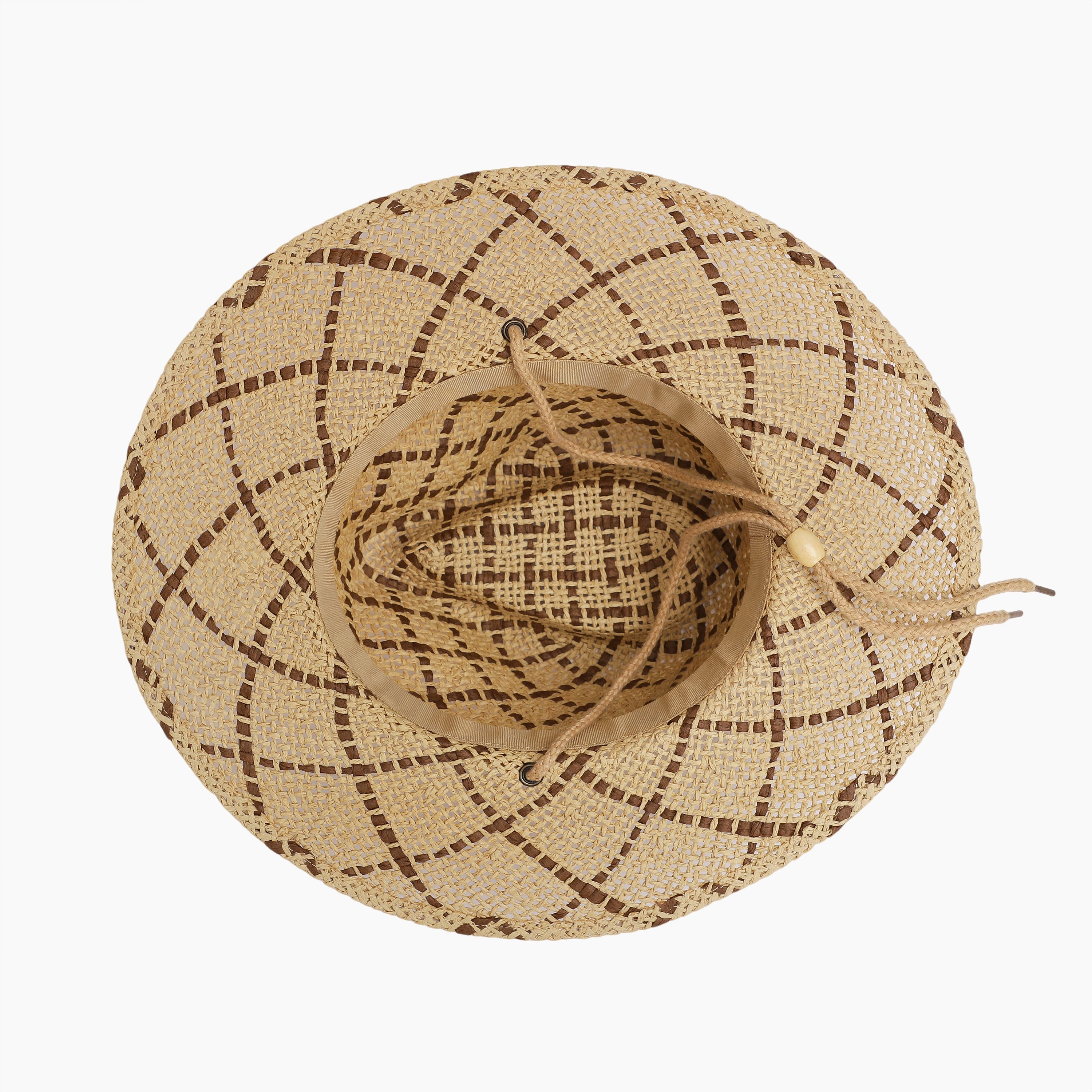 Wholesale Unisex Paper Straw Fedora Hat with  Flat Brim and UPF 50+ Sun Protection