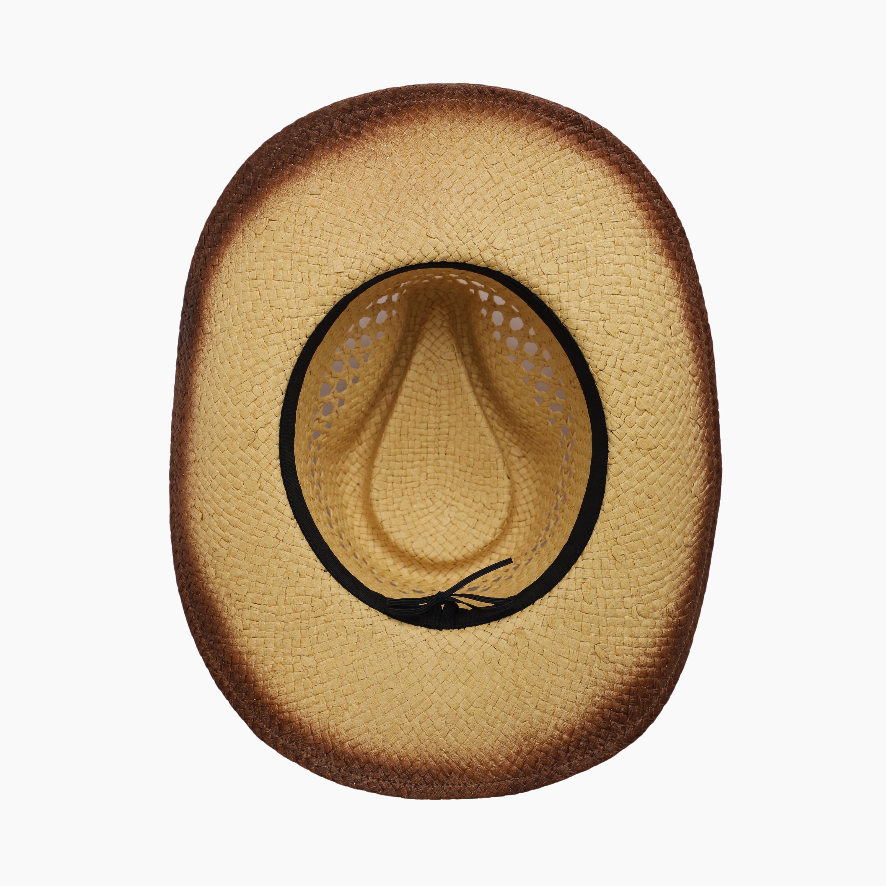 US Stock Wholesale Unisex Paper Straw Cowboy Hat with Upturned Brim and UPF 50+ Sun Protection