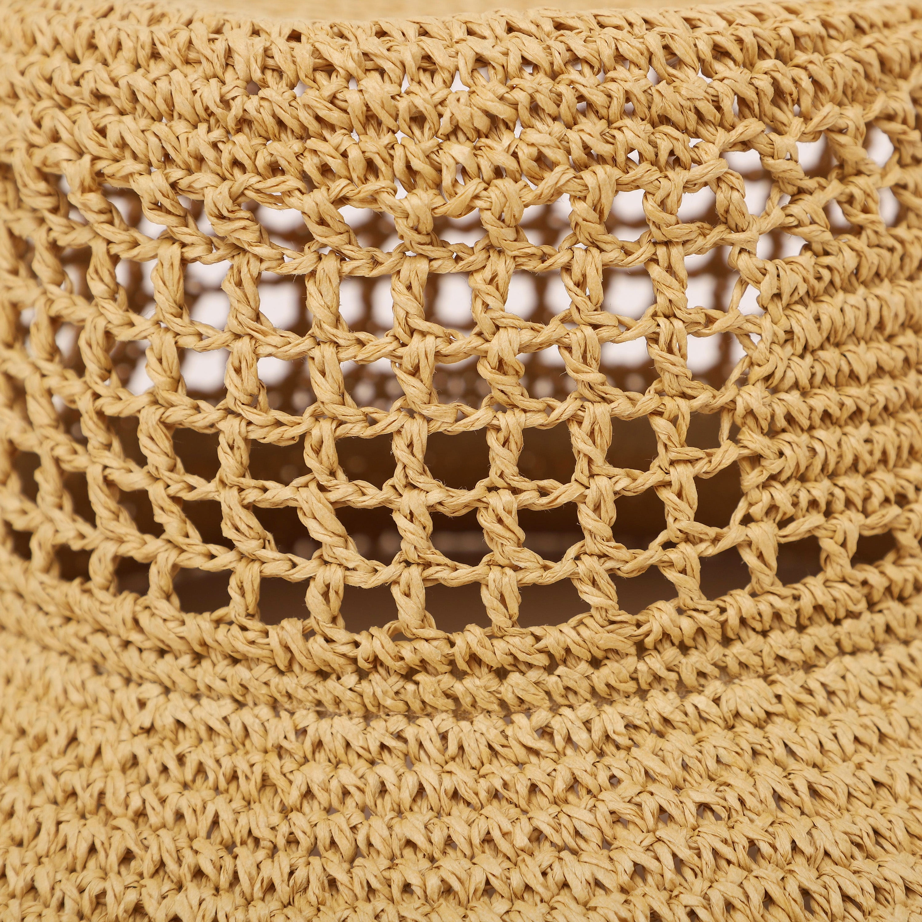 US Stock Wholesale Women's Paper Straw Bucket Hat with  Narrow Brim and UPF 50+ Sun Protection