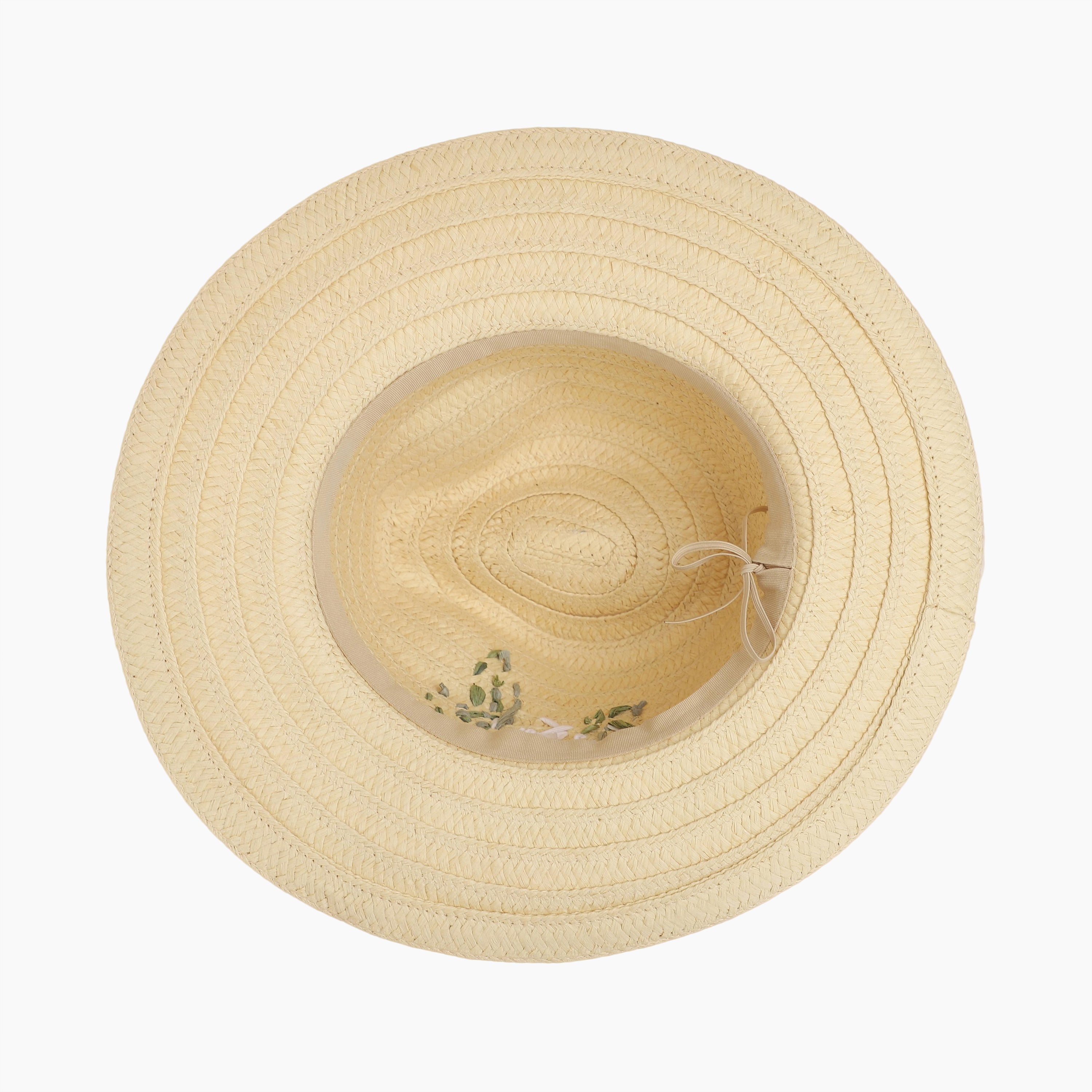 Wholesale Women's Paper Straw Fedora Hat with  Flat Brim and UPF 50+ Sun Protection