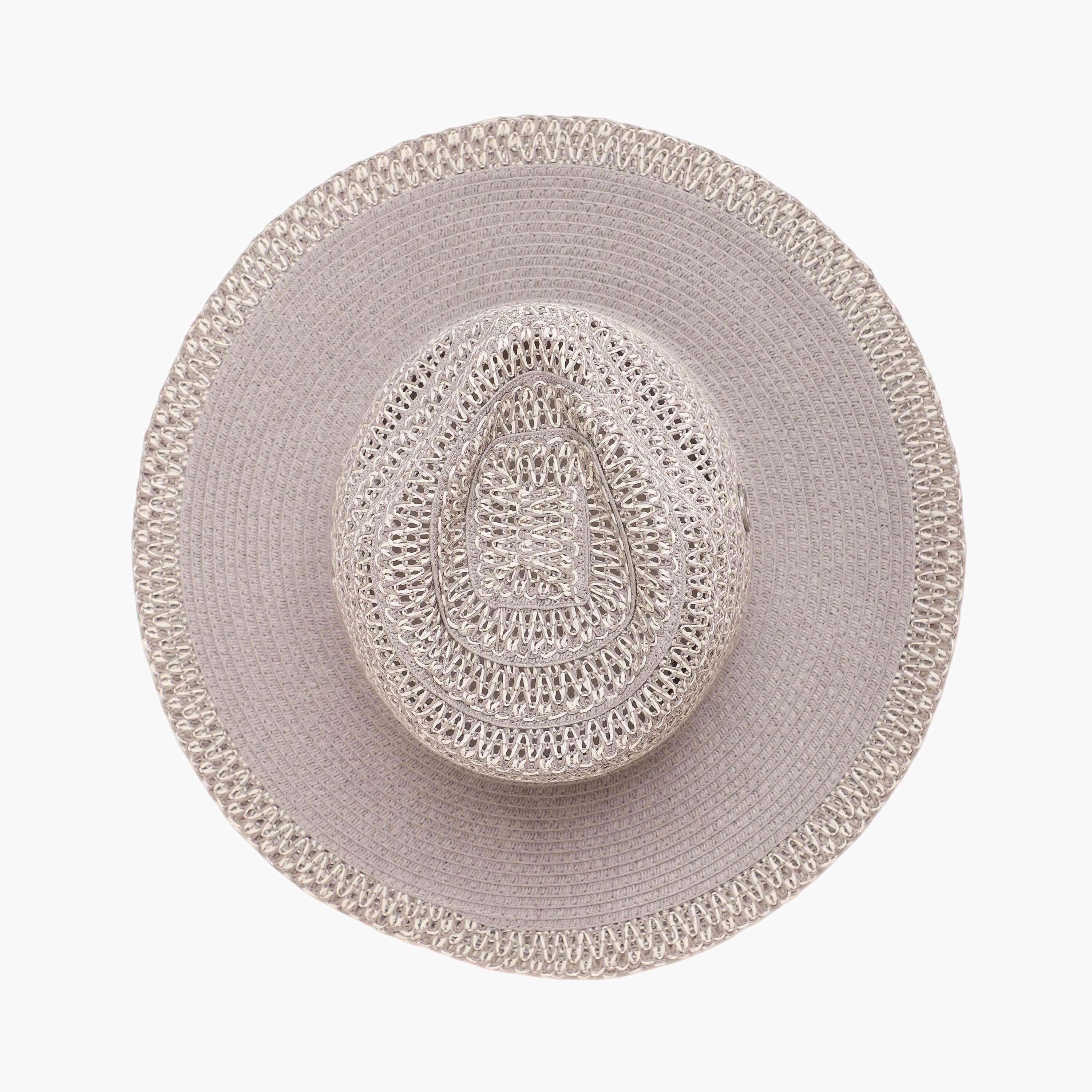 Wholesale Unisex Paper Straw Fedora Hat with  Flat Brim and UPF 50+ Sun Protection