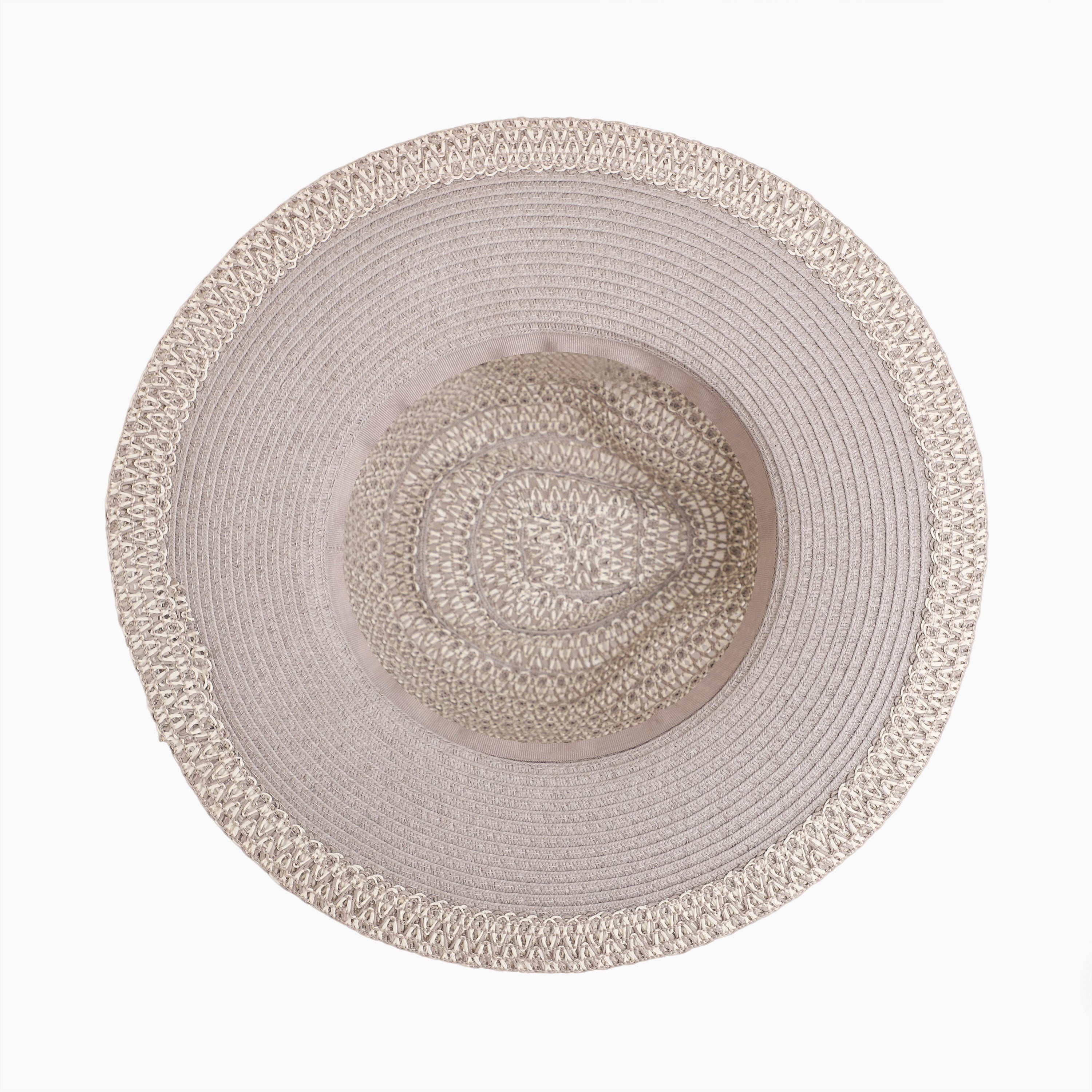 Wholesale Unisex Paper Straw Fedora Hat with  Flat Brim and UPF 50+ Sun Protection