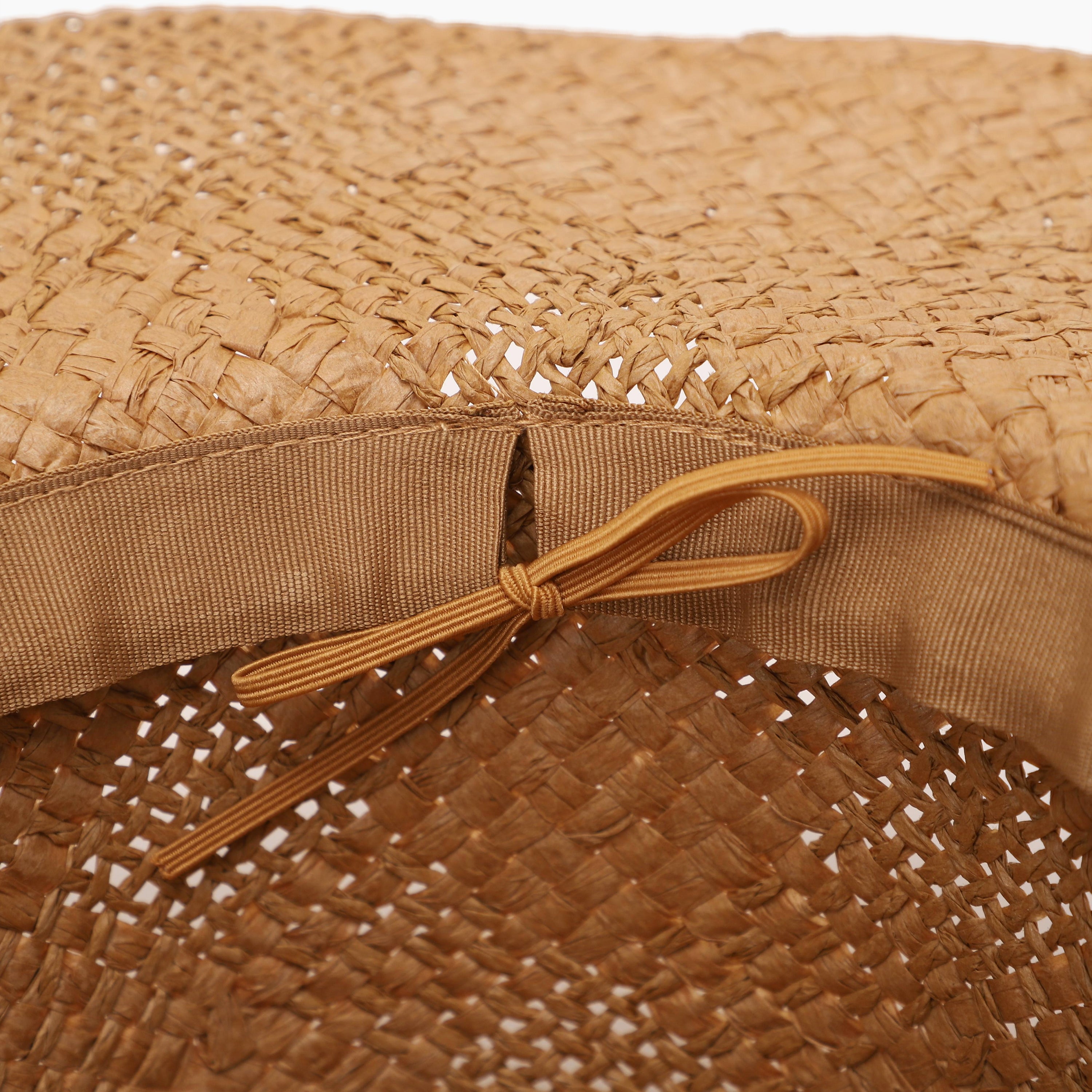 Wholesale Unisex Paper Straw Cowboy Hat with Upturned Brim and UPF 50+ Sun Protection