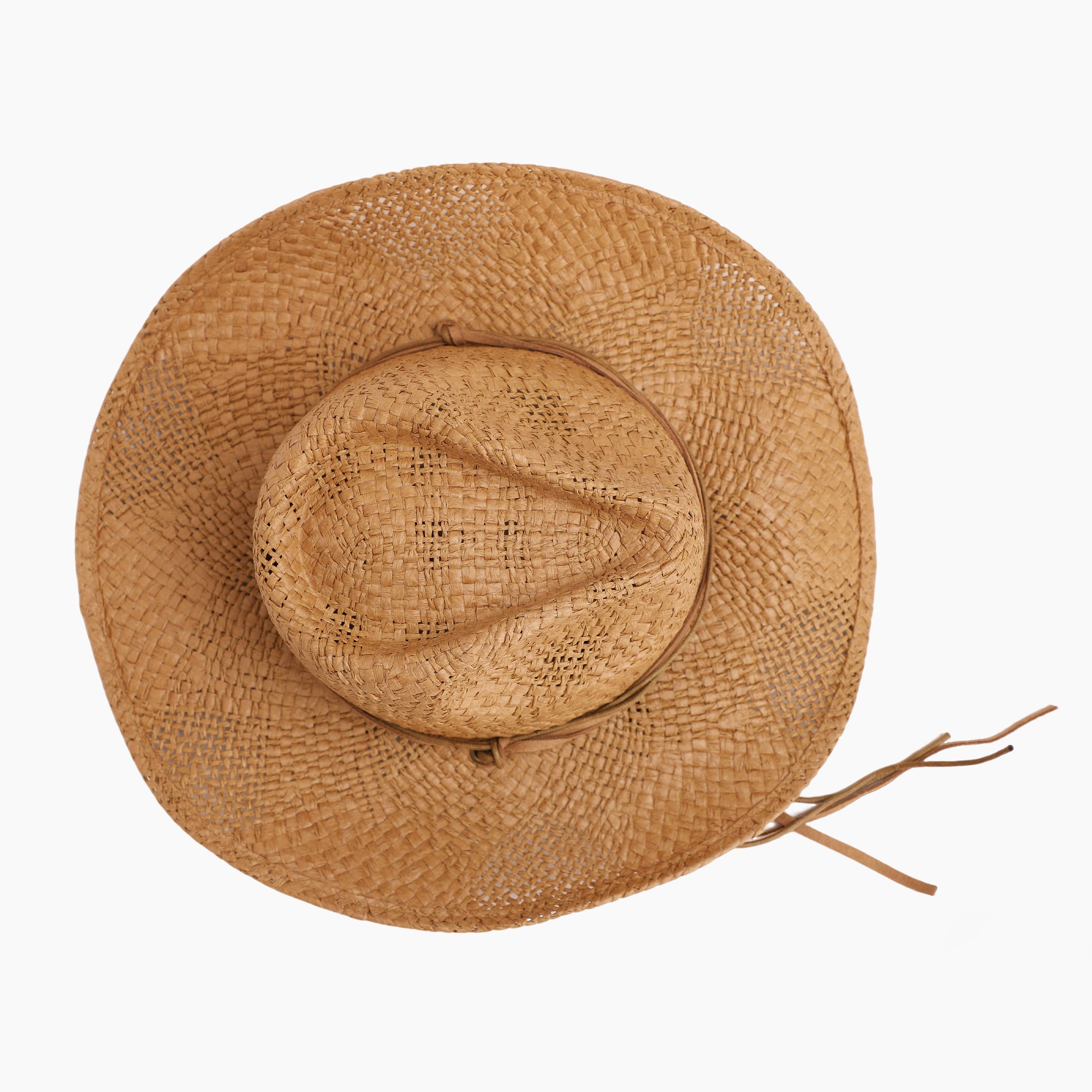Wholesale Unisex Paper Straw Cowboy Hat with Upturned Brim and UPF 50+ Sun Protection