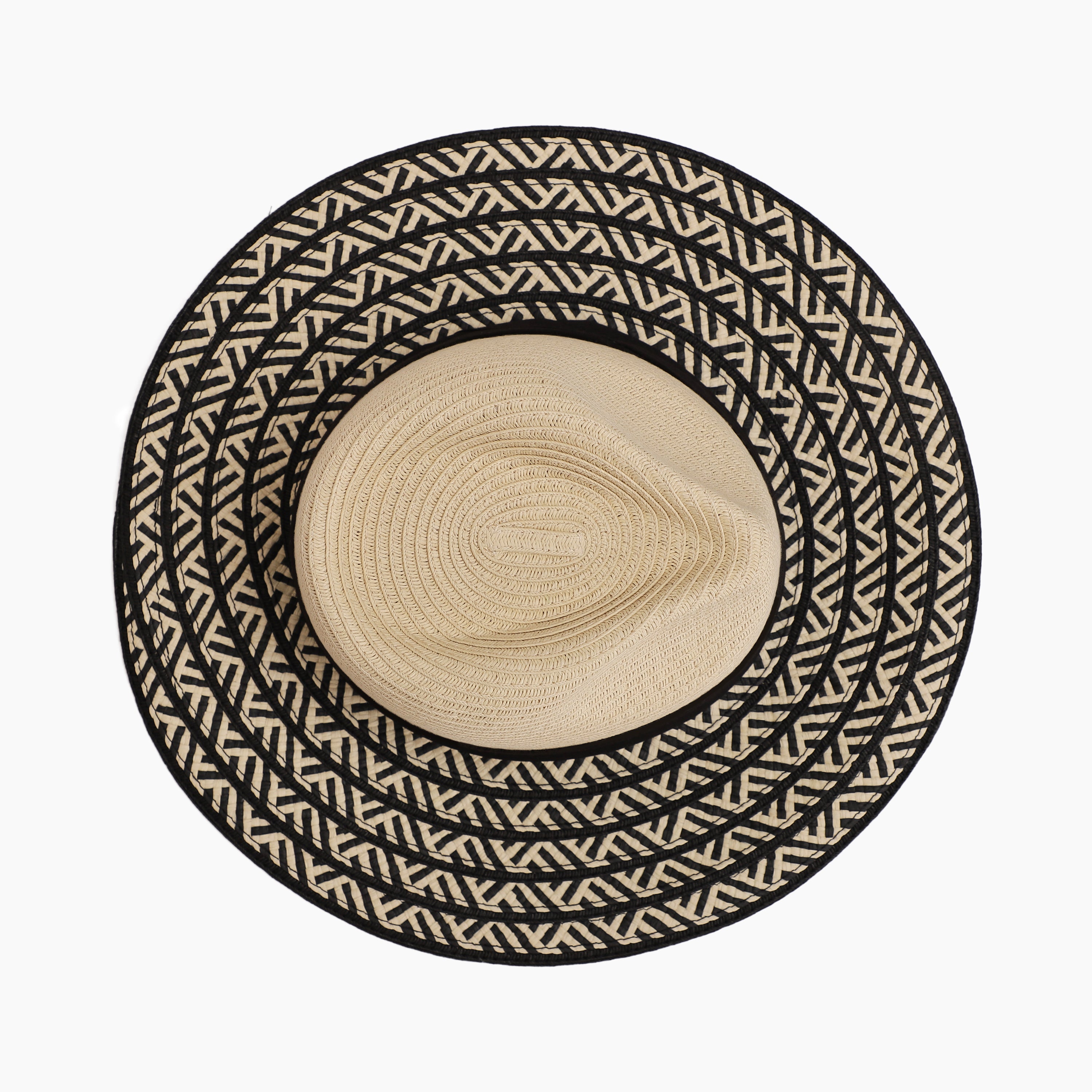 US Stock Wholesale Unisex Paper Straw Fedora Hat with  Flat Brim and UPF 50+ Sun Protection