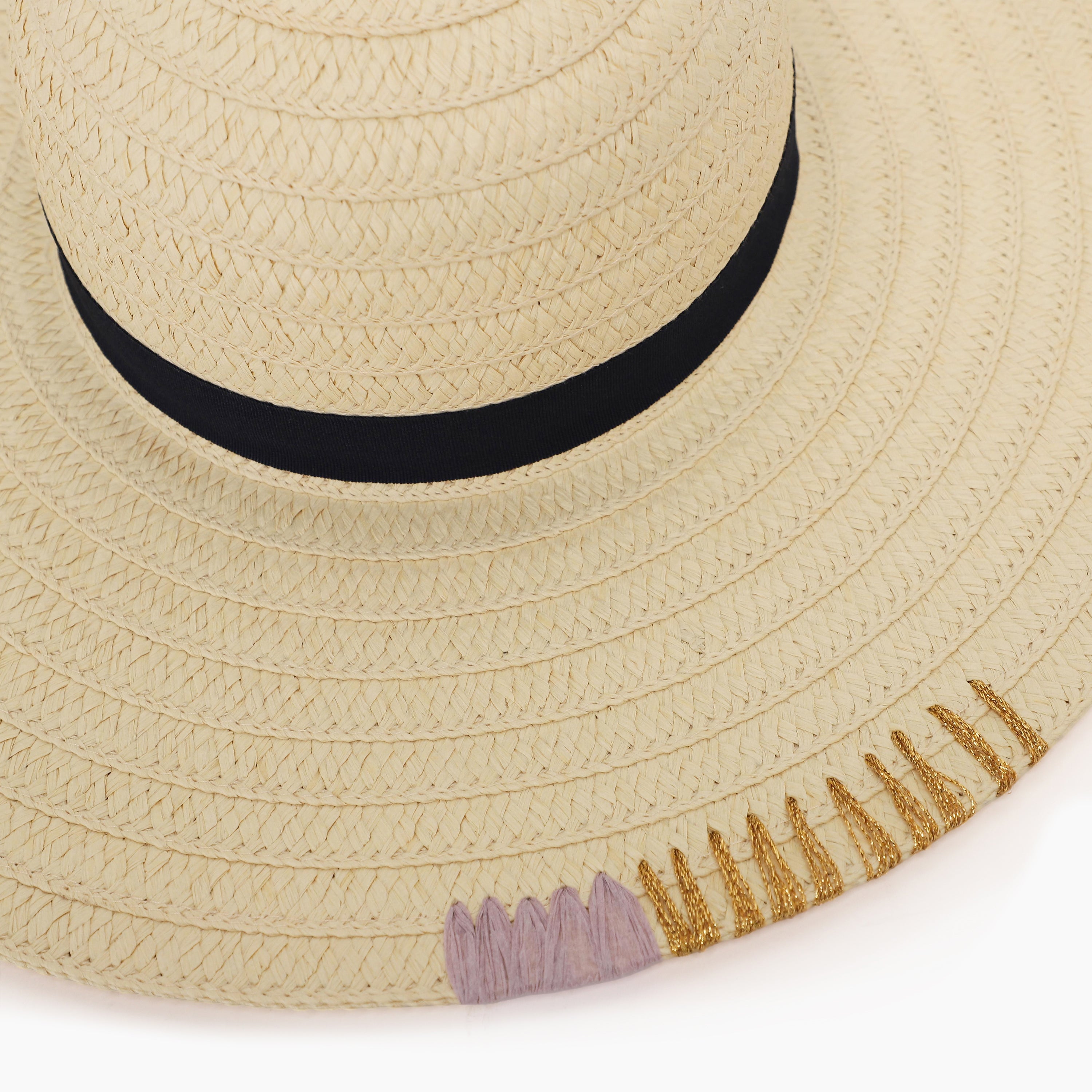 US Stock Wholesale Women's Paper Straw Sun Hat with Wide Brim and UPF 50+ Sun Protection