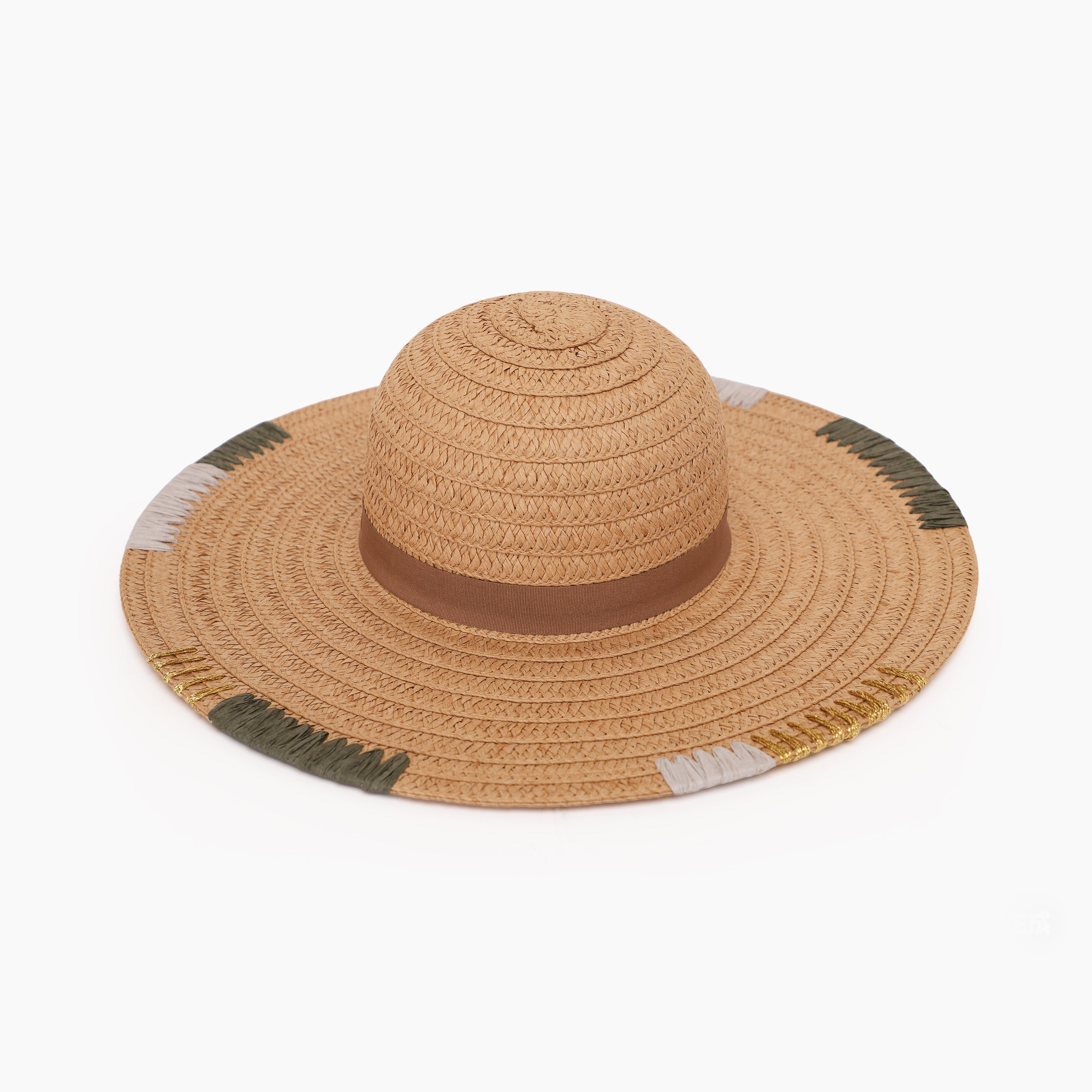 US Stock Wholesale Women's Paper Straw Sun Hat with Wide Brim and UPF 50+ Sun Protection