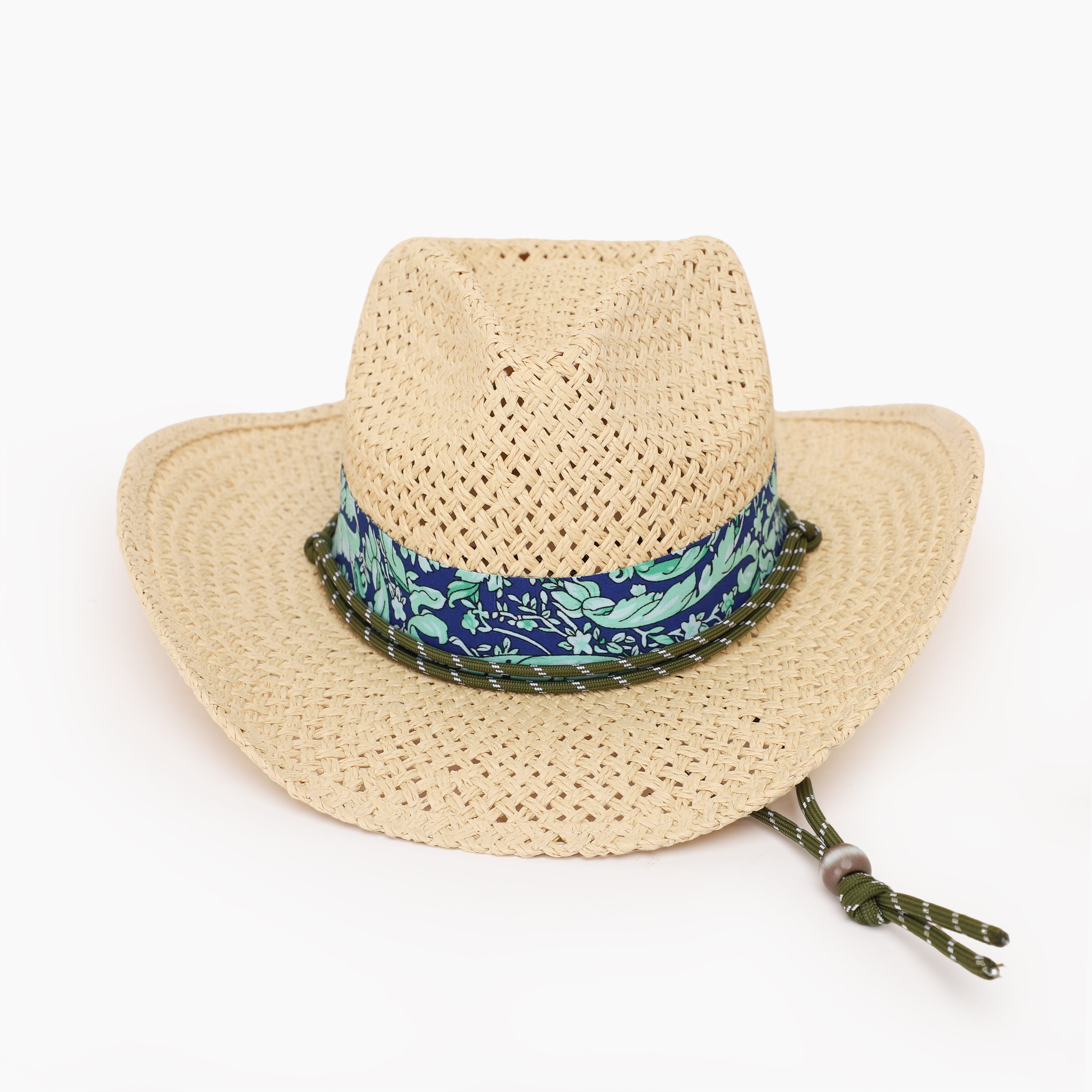 Wholesale Unisex Paper Straw Cowboy Hat with Upturned Brim and UPF 50+ Sun Protection
