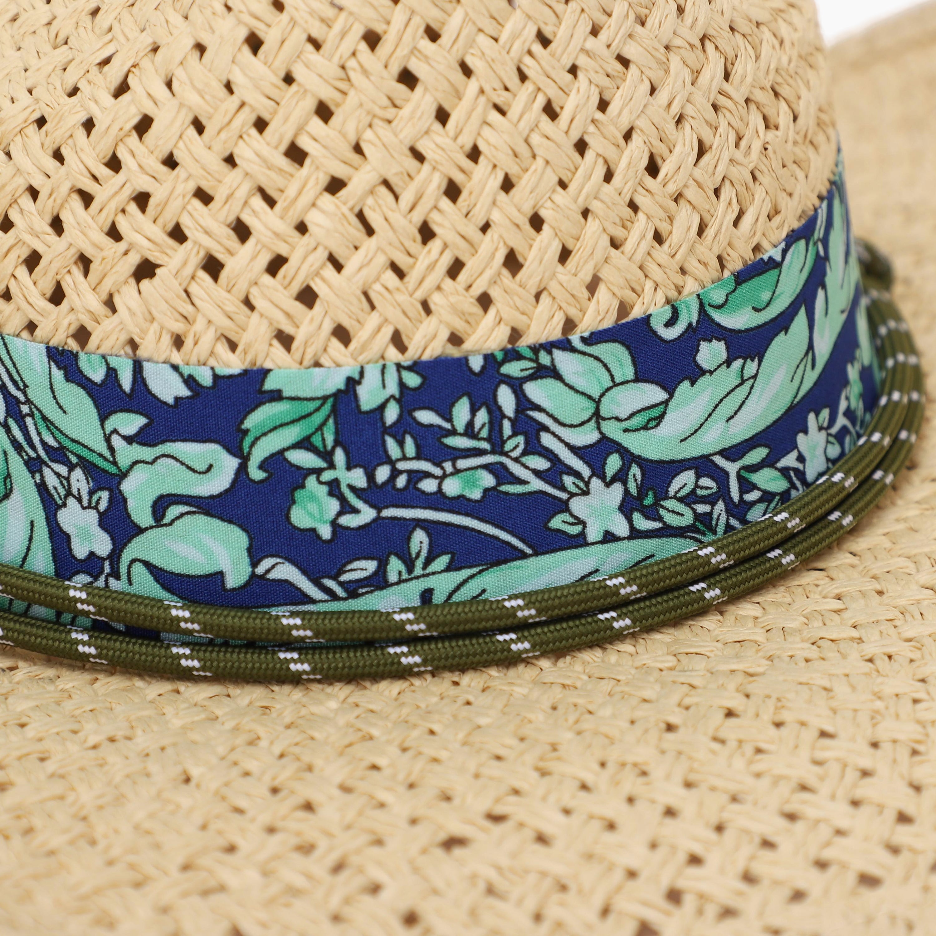 Wholesale Unisex Paper Straw Cowboy Hat with Upturned Brim and UPF 50+ Sun Protection