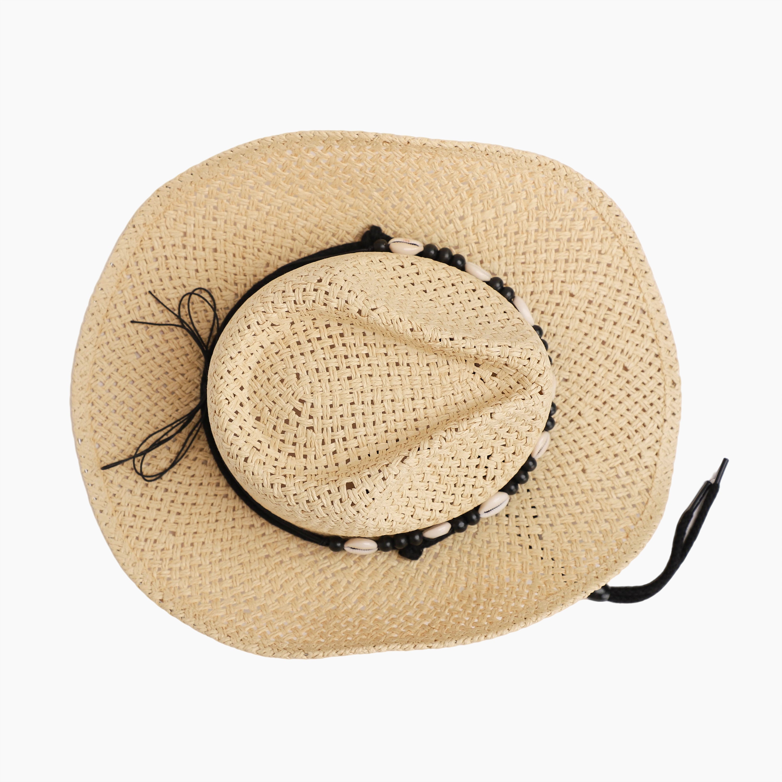 Wholesale Unisex Paper Straw Cowboy Hat with Upturned Brim and UPF 50+ Sun Protection