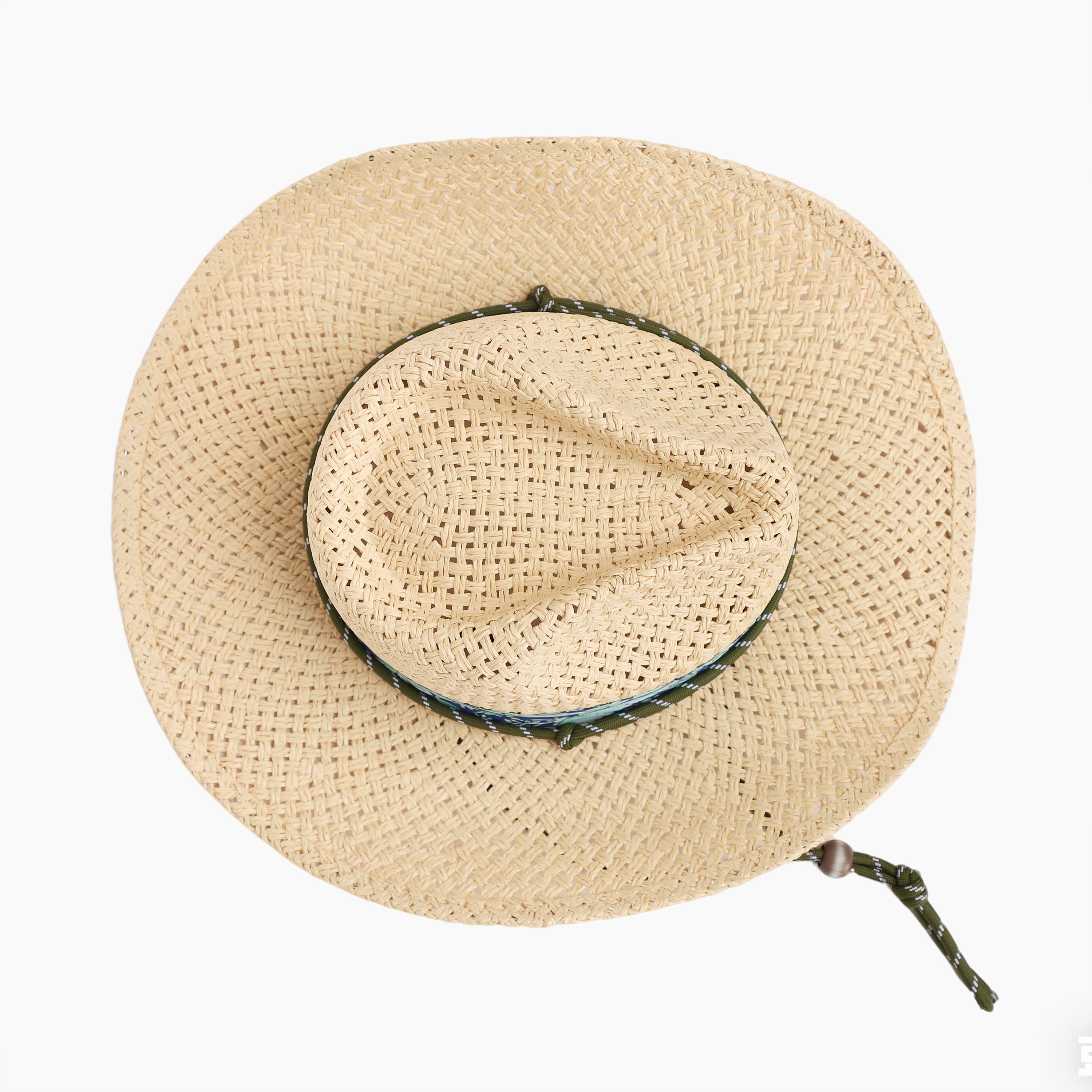 Wholesale Unisex Paper Straw Cowboy Hat with Upturned Brim and UPF 50+ Sun Protection