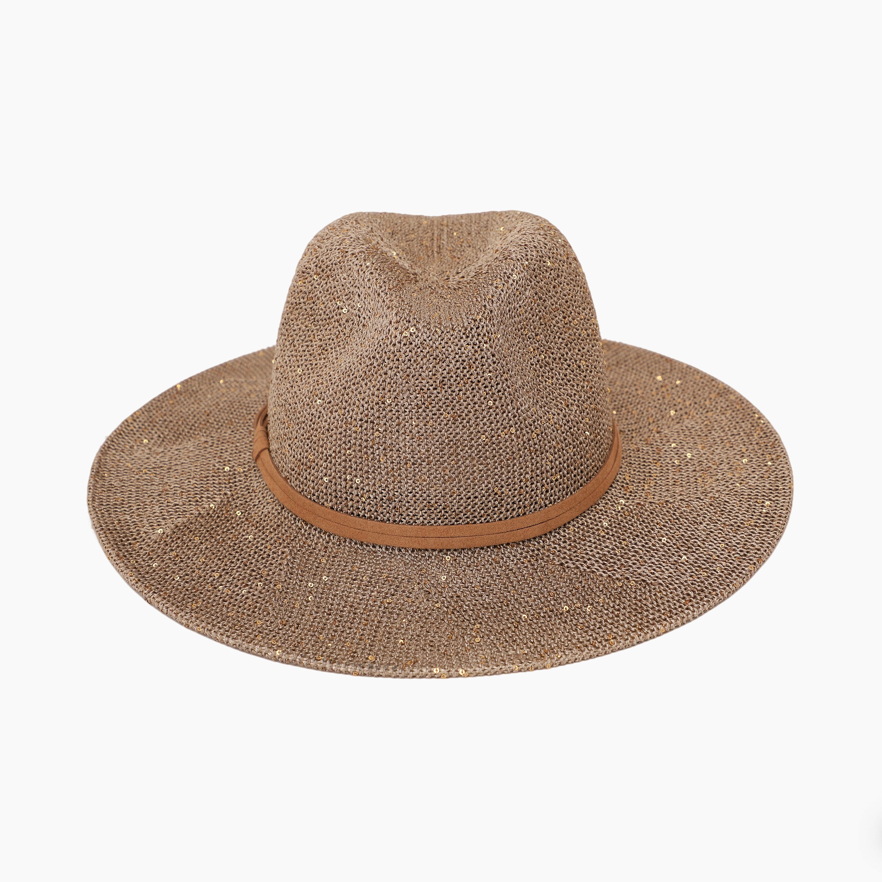 Wholesale Women's Polyester Fedora Hat with  Flat Brim and UPF 50+ Sun Protection