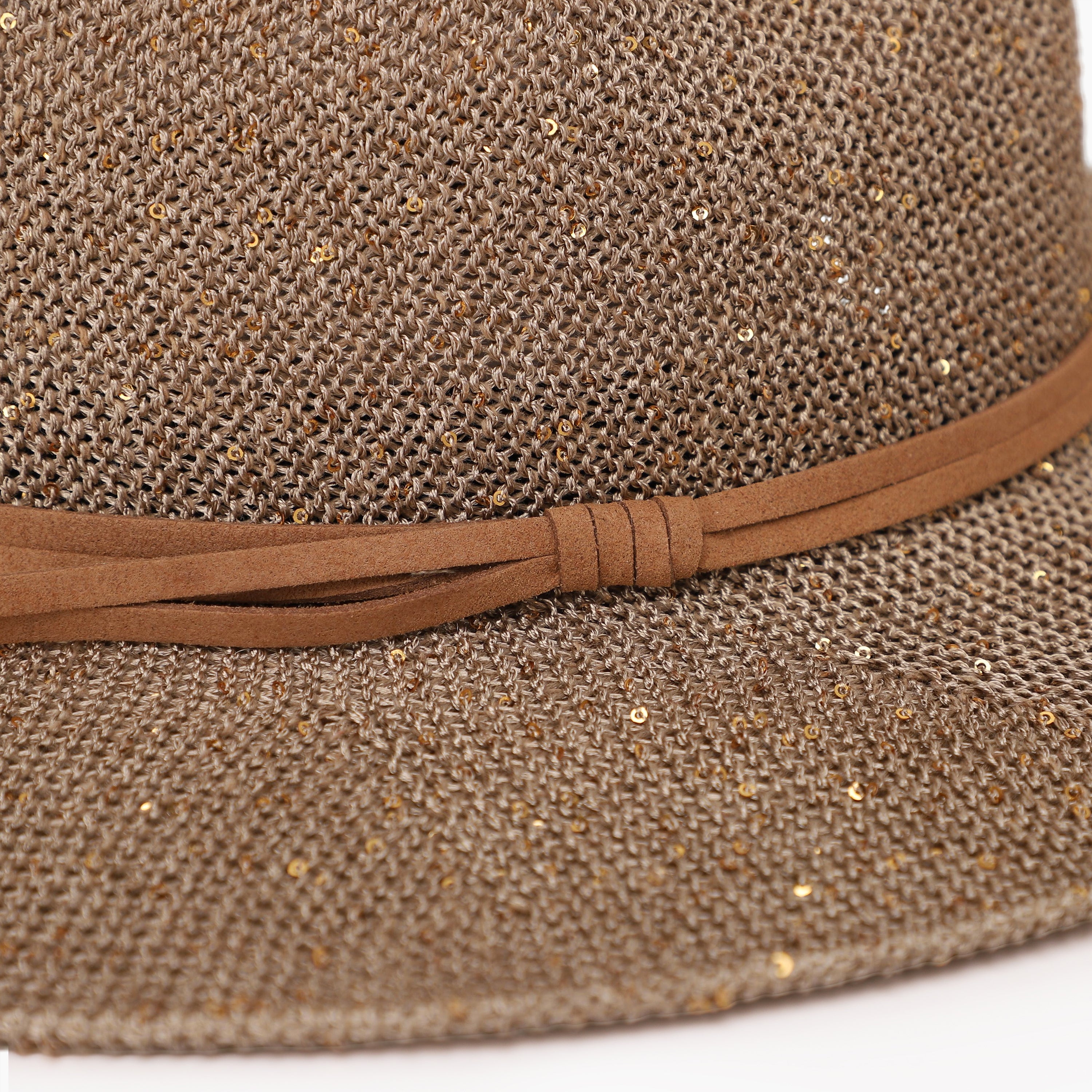 Wholesale Women's Polyester Fedora Hat with  Flat Brim and UPF 50+ Sun Protection