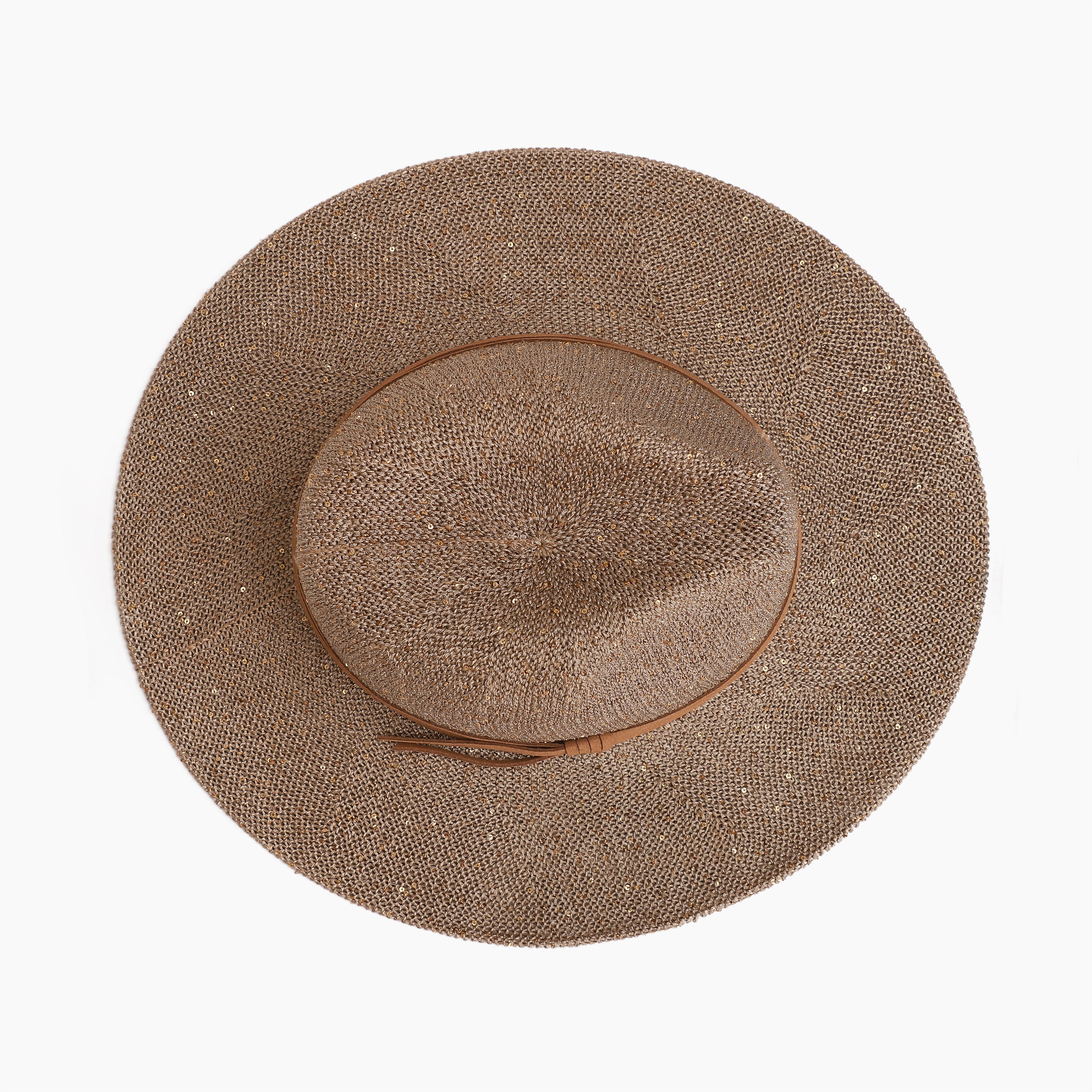 Wholesale Women's Polyester Fedora Hat with  Flat Brim and UPF 50+ Sun Protection