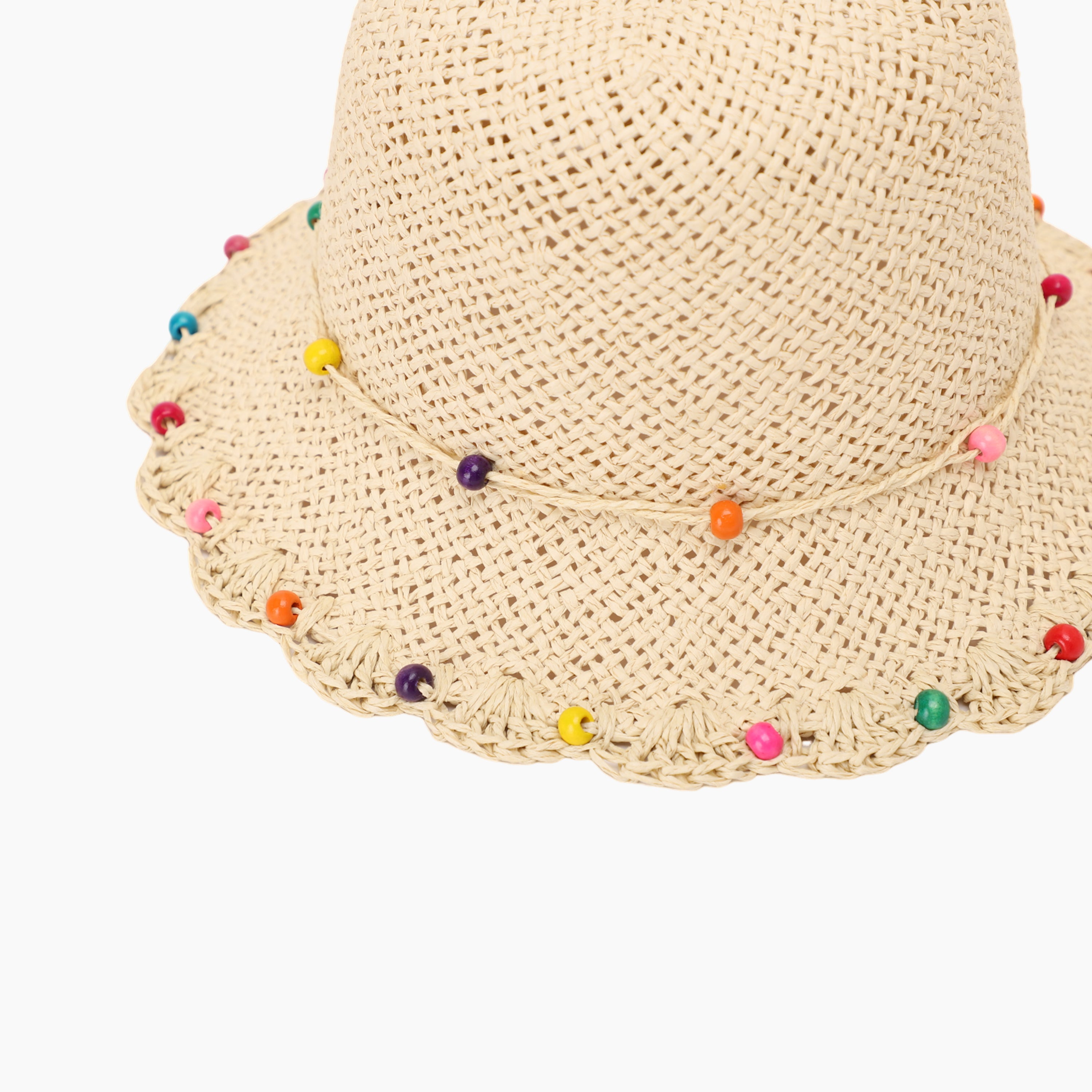 Wholesale Children's Paper Straw Bucket Hat for Ages 2-6 with UPF 50+ Sun Protection