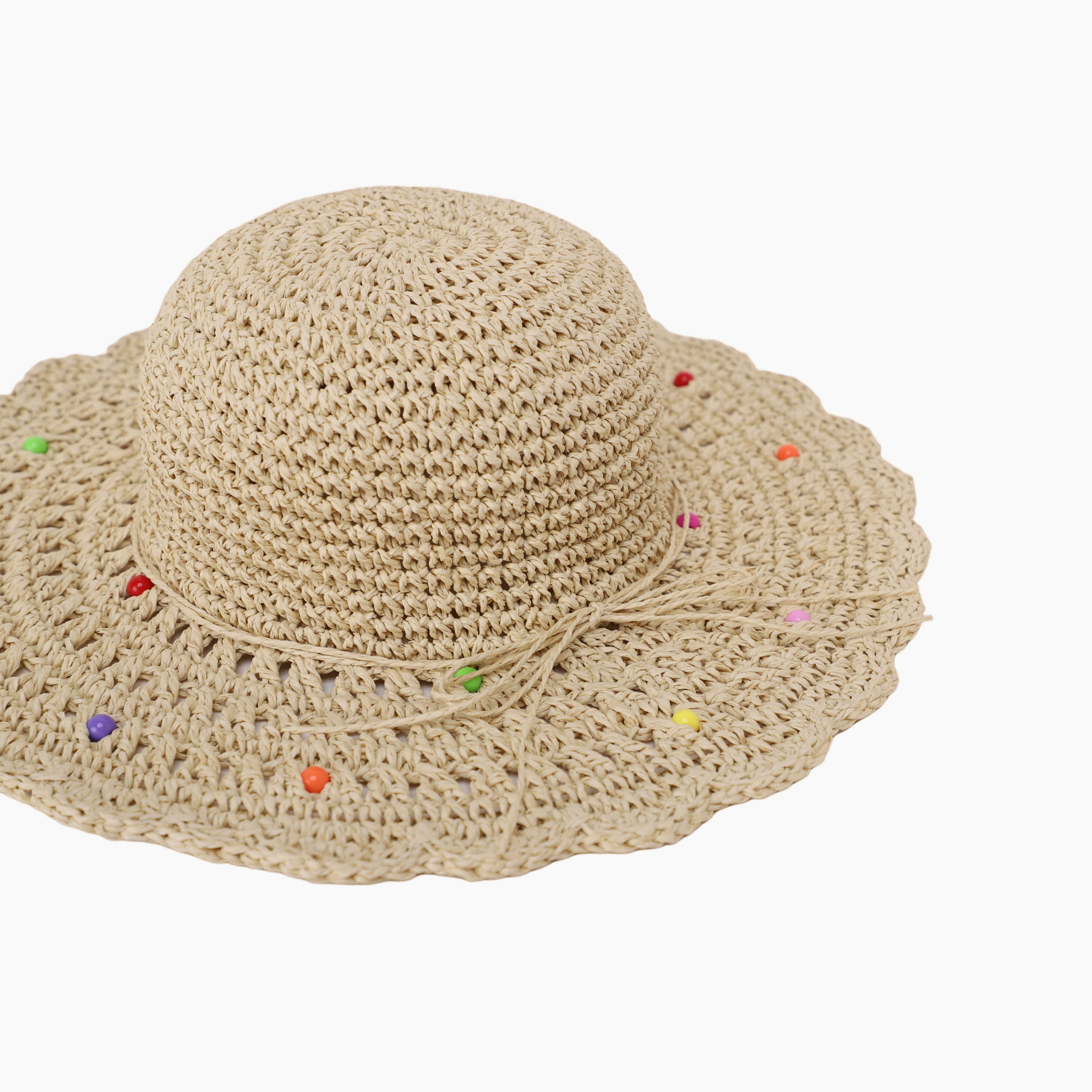 Wholesale Children's Paper Straw Sun Hat for Ages 2-6 with UPF 50+ Sun Protection