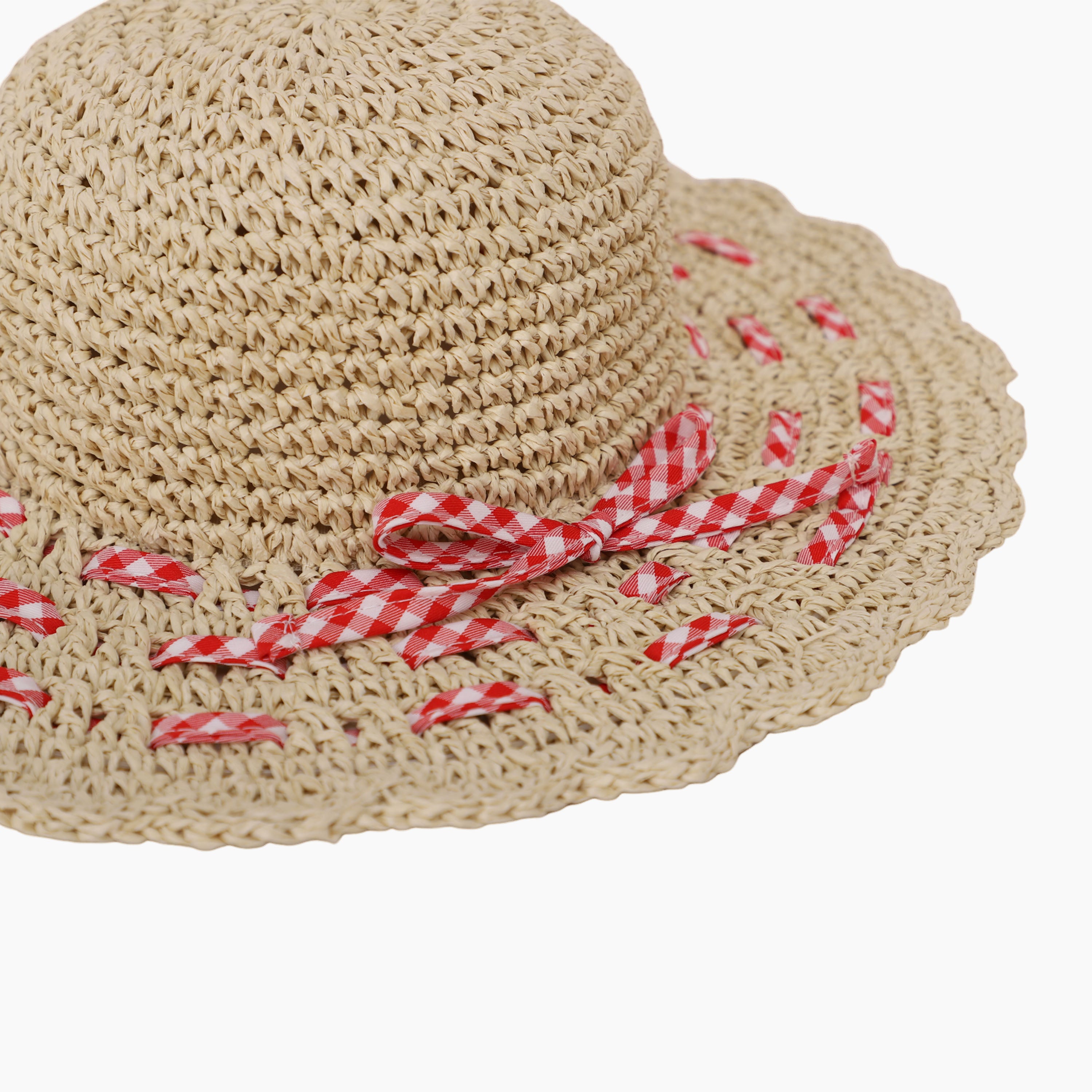 Wholesale Children's Paper Straw Sun Hat for Ages 2-6 with UPF 50+ Sun Protection